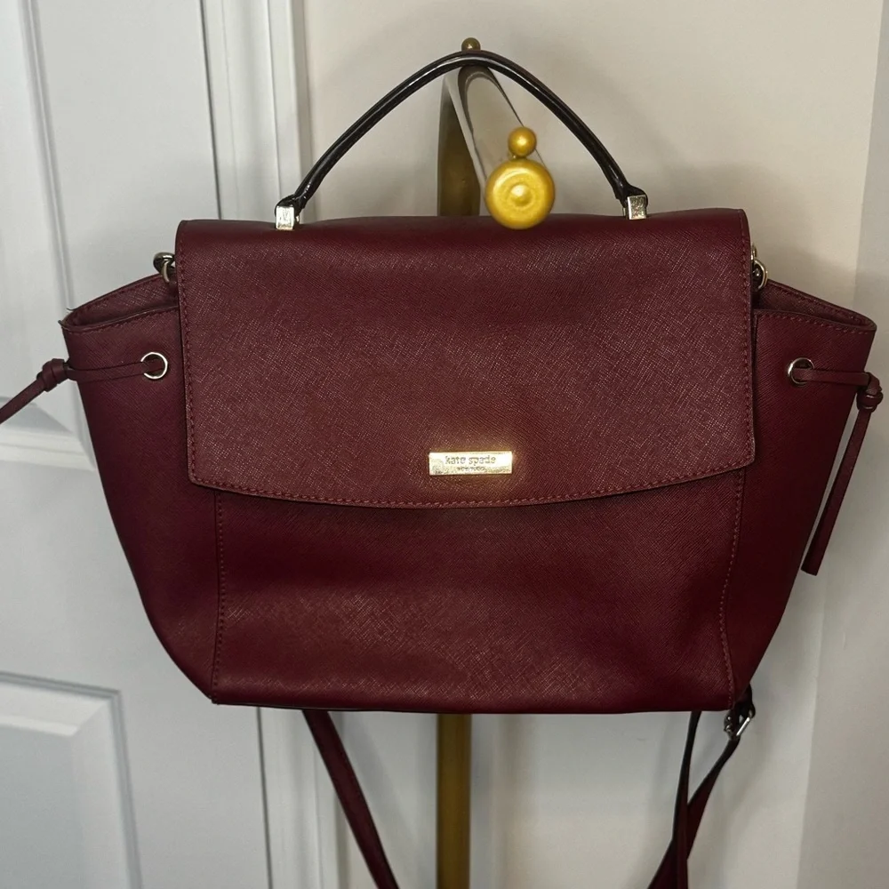 Kate Spade Burgundy Leather Satchel